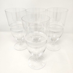 SET OF 4 Vera Wang Wedgwood St. Tropez Water Ice Tea Glasses Goblets Party Event