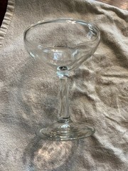 Vintage Coupe Glass Champagne Cocktail Saucers Set of 6 Glasses Clear