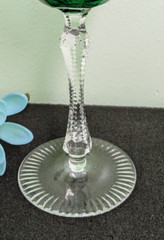 Rare AJKA Crystal «ALBRACCA» Lead Crystal Emerald Green Wine Glass, 7.5″, 6oz