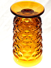 Indiana Glass Whitehall Harvest Gold Tumblers 14 oz 6.125″ Set of 4
