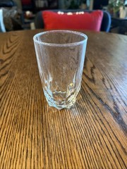 Arcoroc France Artic Clear Vertical Wedge Cut Juice Glasses Vintage 6oz Set Of 6
