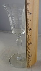 8 Morgantown (?) Elegant Glass Cordials Etched Optic Bowls