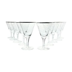 Fostoria “Bridal Belle” Set of 10 Water Glasses 6 1/4” 10oz Signed