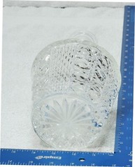Vintage Lead Crystal 10” Decanter, Diamond Cut Glass Octagon Shape, EUC!