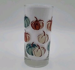 Libbey Pumpkin Fall Thanksgiving Drinking Glasses Tumbler Fall Color Pumpkins