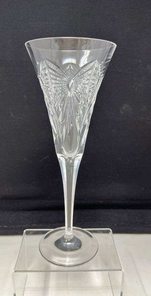 VINTAGE WATERFORD CRYSTAL ELEGANT MILLENNIUM HAPPINESS FLUTE WOW!!