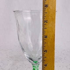 Uranium Glass Central Glass Works #1426-3 Diamond Optics Opalescent Twisted Stem
