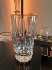 Baccarat Harmonie Highball Tumbler Clear Crystal Glass 14cm 5.5” Crack In Bottom