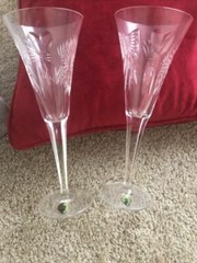 Waterford Crystal Millennium Fluted Champagne FLUTE 5 Universal TOASTS Hand Sign