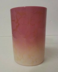 Scarce 19th C. New England Peachblow AGATA Art Glass Tumbler, c.1887