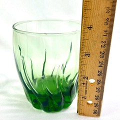 Anchor Hocking Central Park Glasses Ivy Green Old Fashion or Juice Set of 6