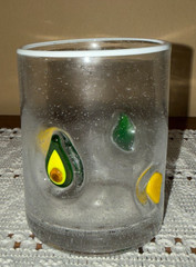 Pottery Barn Icon Tumblers Avocado & Chips – Set of 4 Soda Lime Glass 11 OZ/Gift