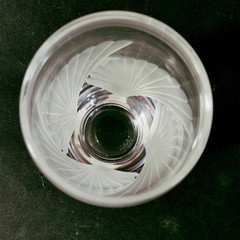 LENOX FAN LIGHT HIGHBALL GLASS, Cut & Frosted Lead Crystal, 5 1/8″, 11 oz, USA