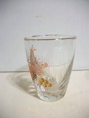 2 MCM Libbey GOLDEN FRUIT Juice Glasses 3 1/2″ T Hold 4 ounces
