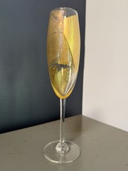 Randy Strong Champagne Flute Gold Leaf