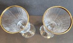 Royal Crystal Rock Aurea Fluted Champagne Glasses, Set Of 2
