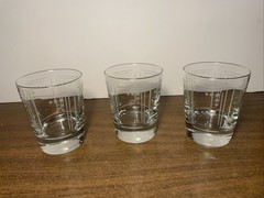 Princess House Set Of 3 Crystal Aston Double Old Fashioned Cocktail Glasses