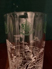 Vintage Highball Glass Bar Glass Colonial Williamsburg Virginia Green White 16oz