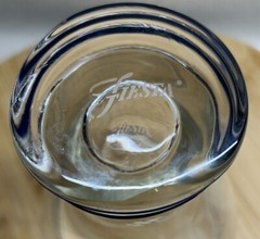 Homer Laughlin Fiesta Ware Glassware Beer Glass Goblet Tumbler Cobalt Blue Bands