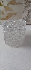 Vintage Coasters Lot of 8 Clear Glass Coasters Star 3-1/2″ table