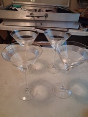 Set Of 4 RALPH LAUREN CRYSTAL MARTINI GLASSES BEBTLEY ? PATTERN