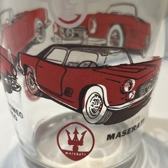 VTG Sports Cars High Ball Drinking Glass Tumbler Jaguar MGA Maserati Sunbeam