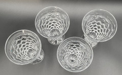 4 Fostoria American Vintage Clear Ice Tea Footed Glasses Goblets #2056