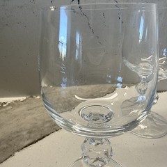 Bohemia Claudia Crystal Vintage Medium Wine Glasses 6”Tall 3.5” Wide Set of 4