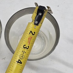 2 Vintage Mid Century Dorothy Thorpe Silver Band Glasses And Martini Mixer