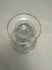 Adams Co PALACE CLEAR Footed Tumbler Glass Set of 3 Moon & Stars EAPG 4 1/4”