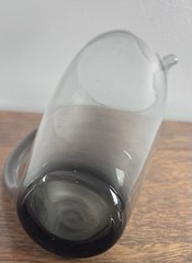 Morgantown Normandie Smoky Glass Pitcher Martini Set 6 Glasses MCM Barware