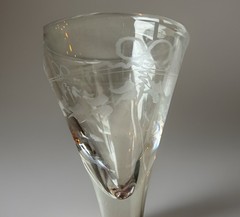 LAST CHANCE 4 Vintage Reijmyre Antik Etched Glass Schnapps Glasses