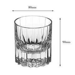 Premium Hand Cut Crystal Whisky Glass Diamond Cut | Bourbon Scotch Home Bar Gift