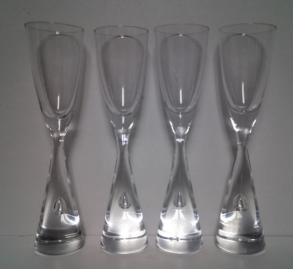 Holmegaard PRINCESS 5-7/8″ Schnapps Glasses SETS OF FOUR More Items Here