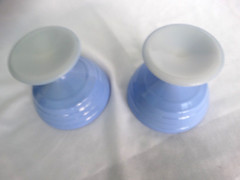 Hazel Atlas Glass Moderntone Platonite Pastel Blue Sherbet Very Good Used Cond.