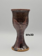 Studio Pottery Tenmoku Glaze Goblet Chalice