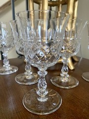 Rock Sharpe Sutton Vtg Cut Glass Water Goblets/Wine Iced Tea Glasses Your Choice