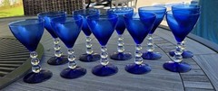 Set Of 10 Vintage Bryce Aristocrat Cobalt Blue 4 7/8″ Liquor Wine Cocktail…