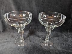Margarita Glasses Footed Libbey Martello 13 oz Barware, Hammered Stem, Set of 2