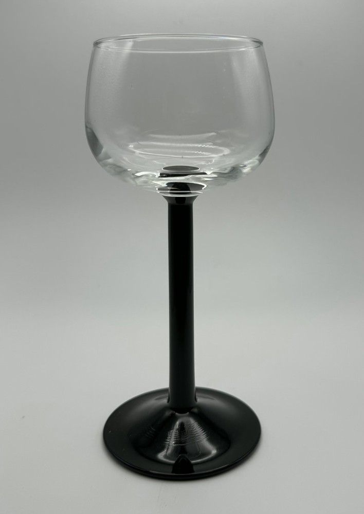 Luminarc Domino Signature Black Rhine Wine Glass Elegant Cristal France