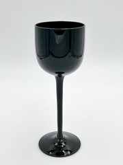 Carlo Moretti Murano Black Art Glass Goblet 9” Modernist Italian Design RARE