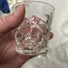Set Of 4 Vintage Anchor Hocking PRESCUT CLEAR Old Fashioned Glass Tumbler