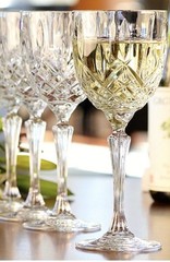 Set Of 3 Marquis Waterford Crystal Markham Wine Glasses Goblets 8.5”