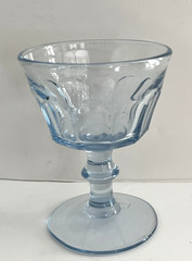 Set of 4 Cambridge Glass Jefferson Light Blue Champagne Tall Sherbet 1401