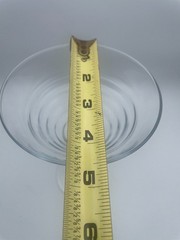 Crate & Barrel Crystal Rhythm Pattern Martini Glass 7″ x 4 3/8″ 10oz Retired B94