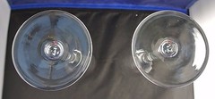 Set of Two Beautiful Flute Champagne Unknown Manufacturer Glasses