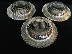 Anchor Hocking Clear Miss America Depression Glass Cereal Bowls, Set of 3