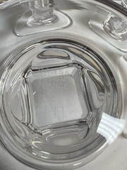 Dansk Crystal-CARLA France-Clear Square Stem 7″ in height (Set of 3)