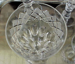 Vintage Hawkes Munster Wine Glasses (4) Cut Criss Cross 5 1/8″ T Marked