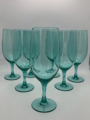 Luminarc France Crystal Iced Tea Glass Teal Green (Set of 7)